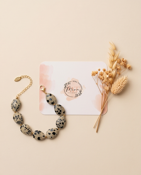 Bracelet Jaspe Dalmatien Z1