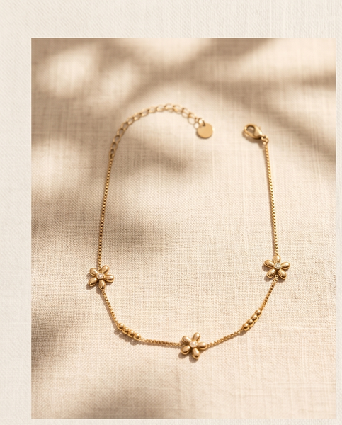 Bracelet de cheville marguerite