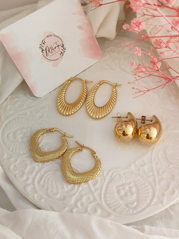 Pack 3 boucles d'oreilles