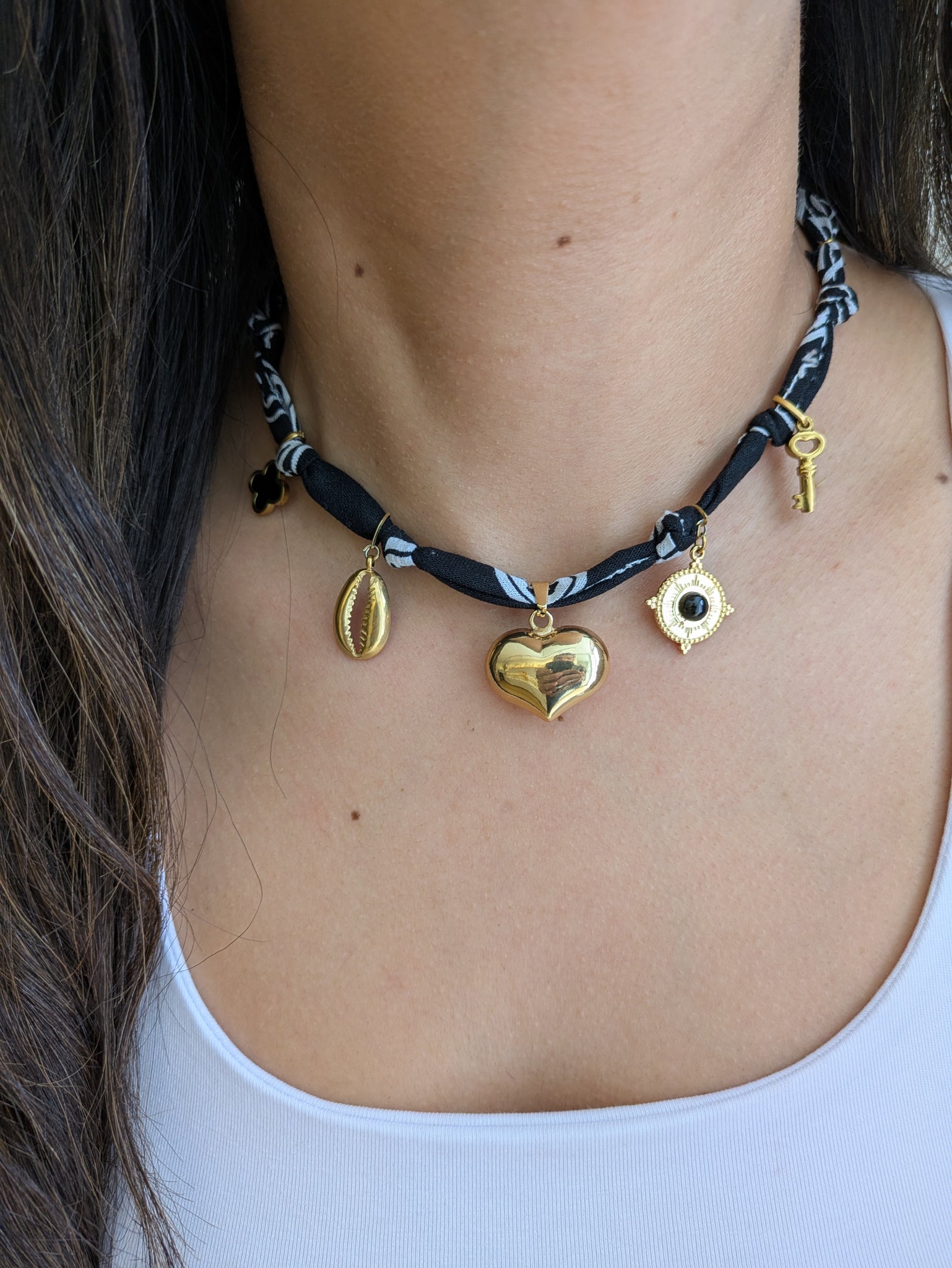 Collier Bandana Noir