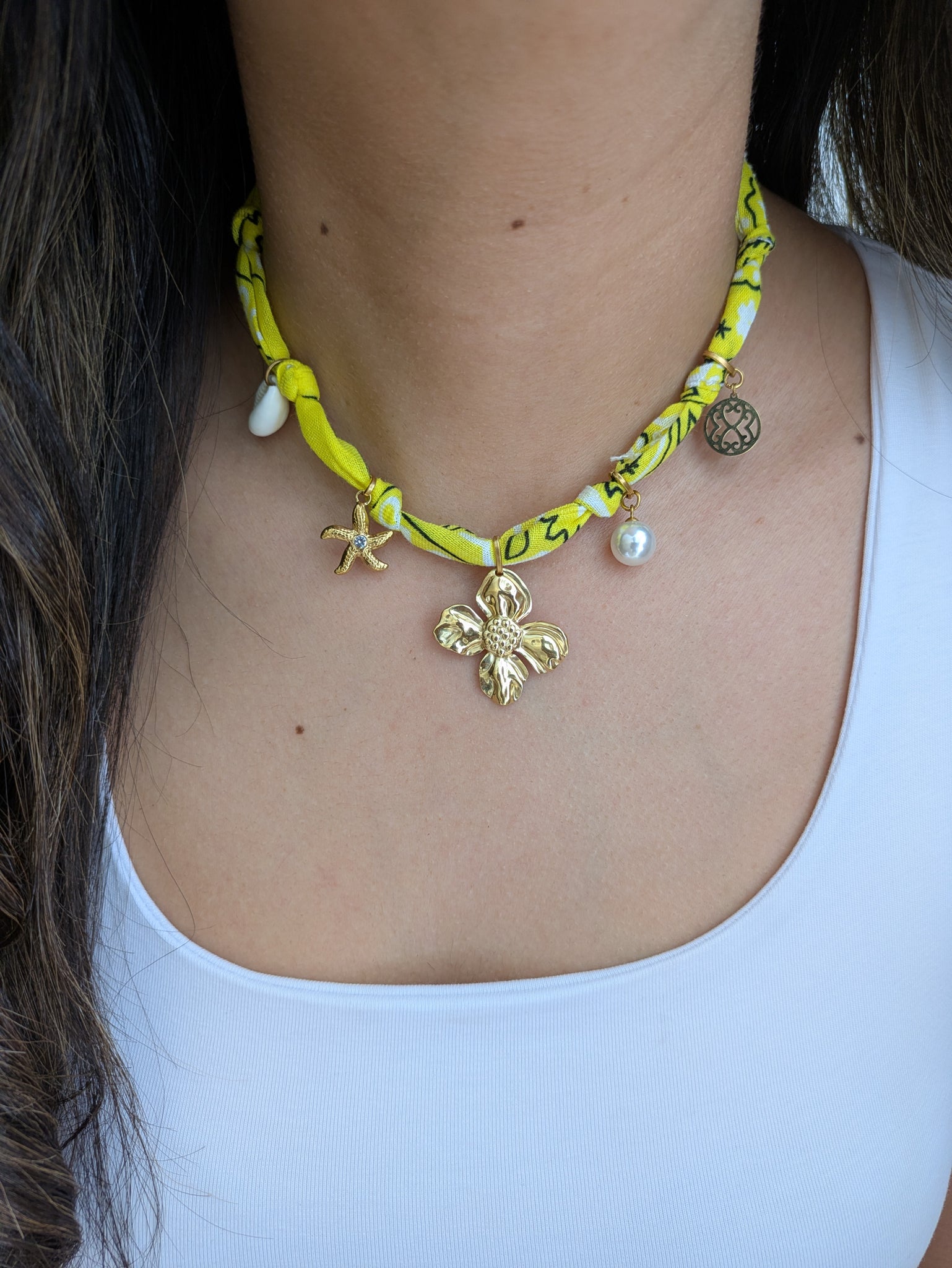Collier Bandana Jaune