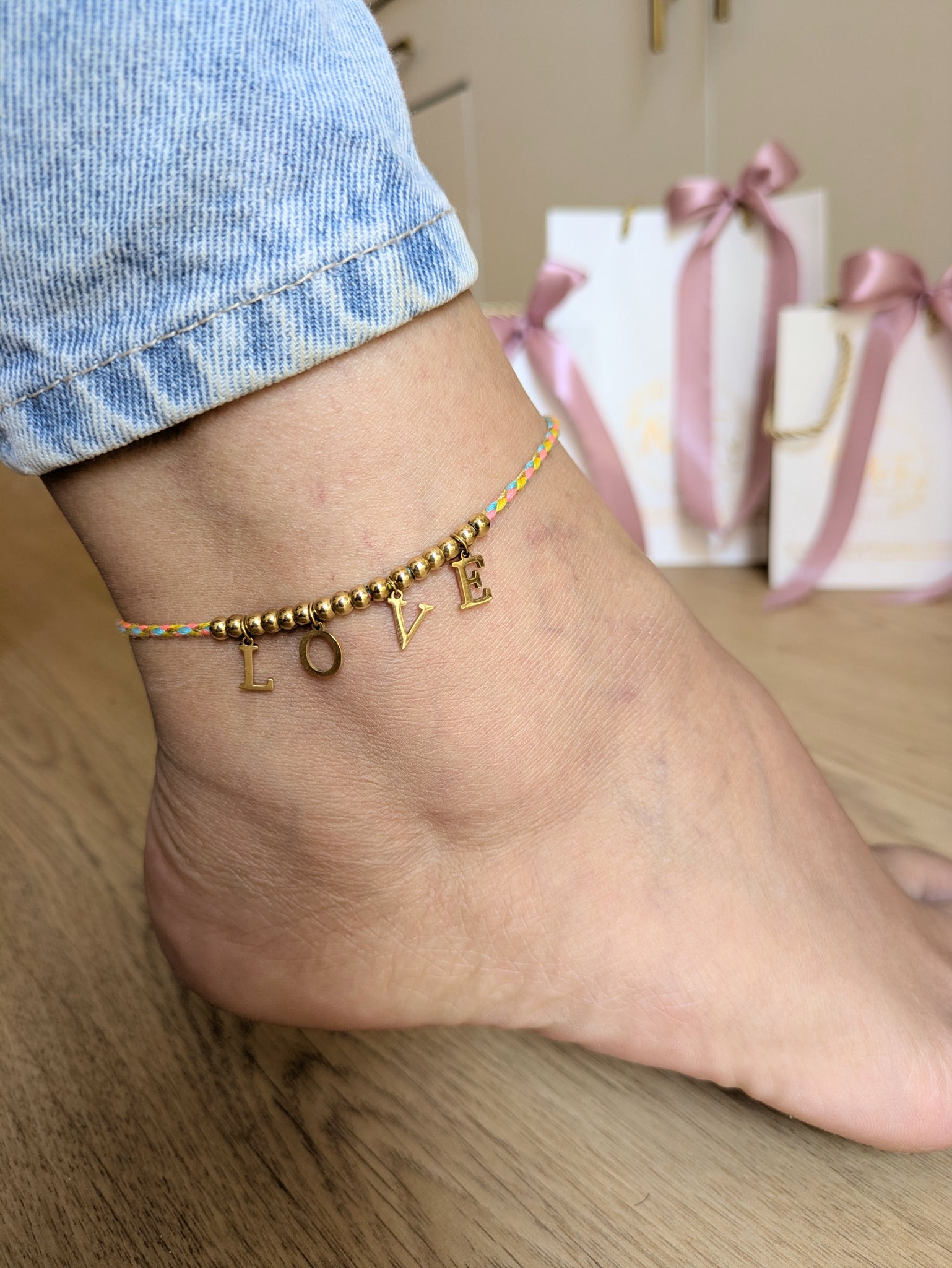 Bracelet de cheville Love
