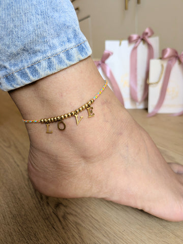 Bracelet de cheville Love