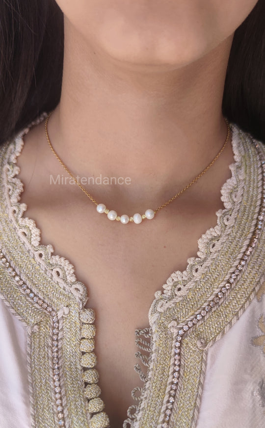 Collier Perles et Or