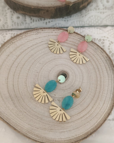 Boucles d'oreilles Ambre